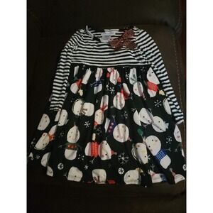 Bonnie jean Christmas holiday snowman dress size 3t